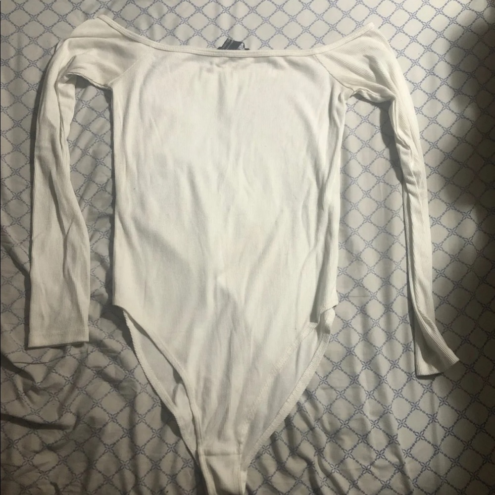 White forever 21 bodysuit